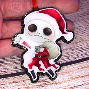 Jack Skellington Christmas Ornament, Handmade New
